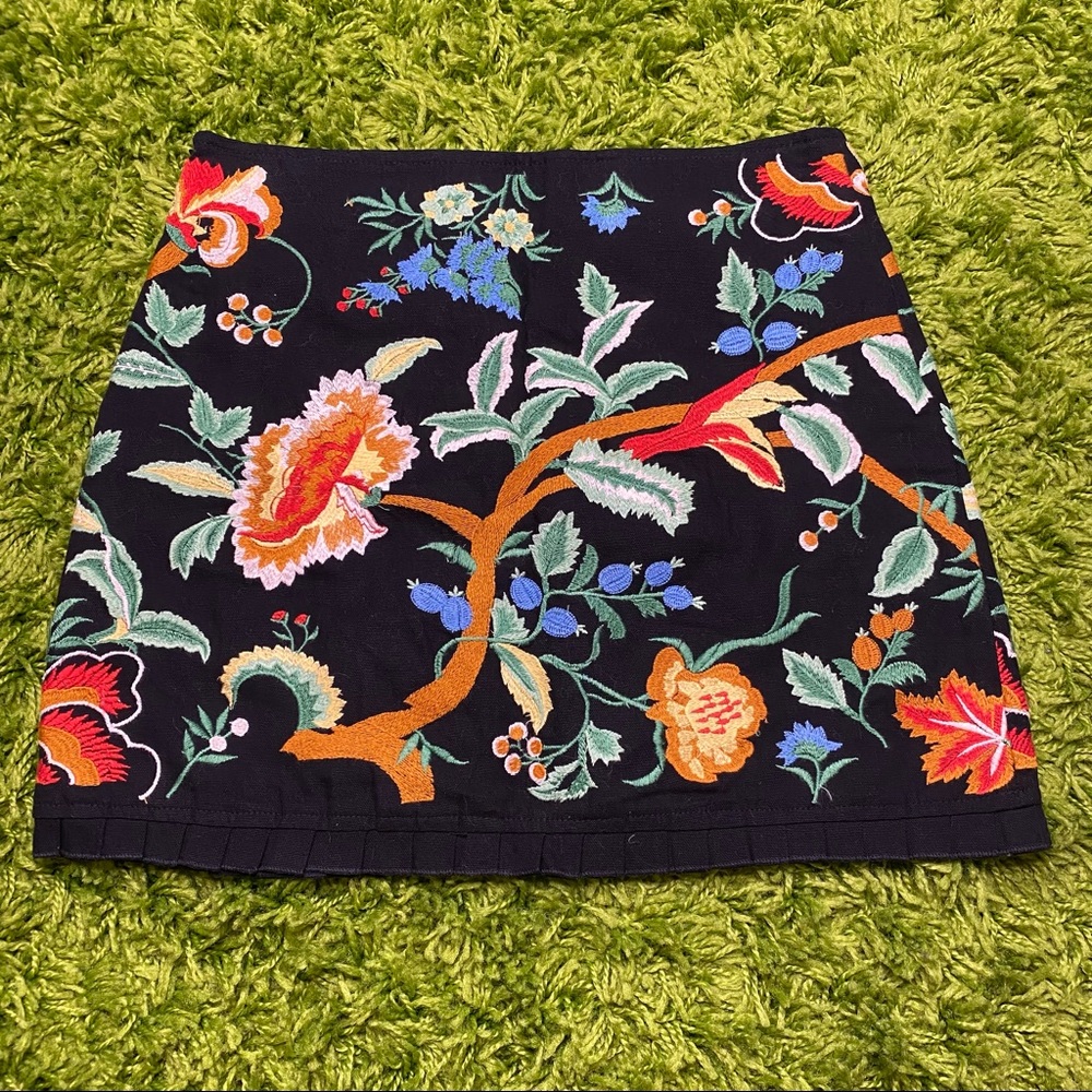 ZARA EMBROIDERED MINISKIRT